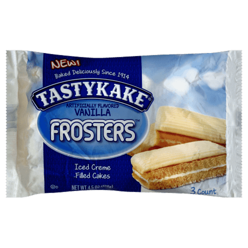 Tastykake Frosters Cakes, Iced Creme Filled, Vanilla
