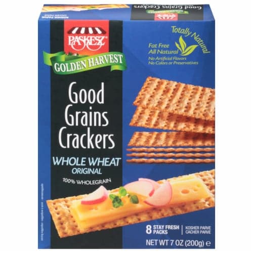 Paskesz Good Grains Whole Wheat Crackers