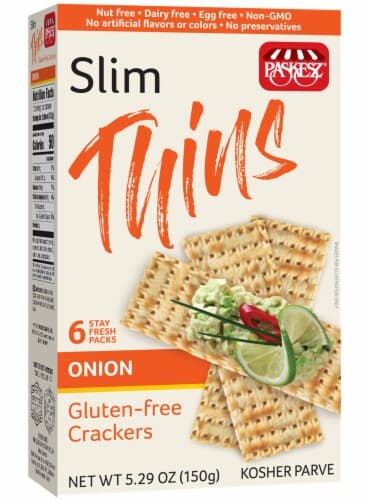 Paskesz Slim Thins Onion Crackers