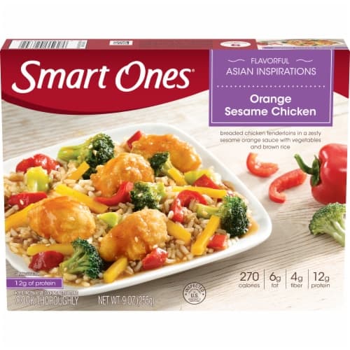 Smart Ones Orange Sesame Chicken With Zesty Orange Sesame Sauce, Vegetables & Brown Rice  Meal