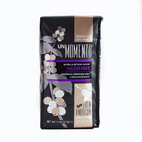 Un Momento Coffee, 100% Arabica, Ground, Hazelnut