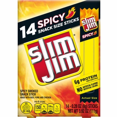 Slim Jim Spicy Snack-Sized Smoked Meat