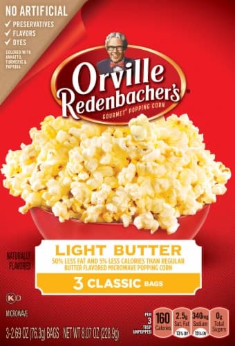 Orville Redenbacher'S Gourmet Popping Corn Light Butter Classic Bag 3