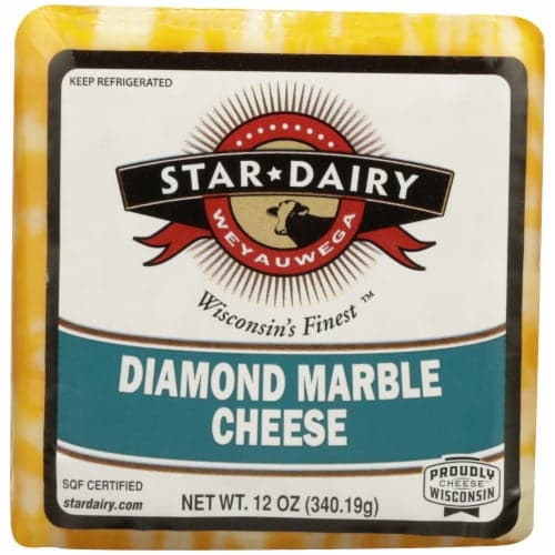 Weyauwega Star Dairy Diamond Marble Block Cheese