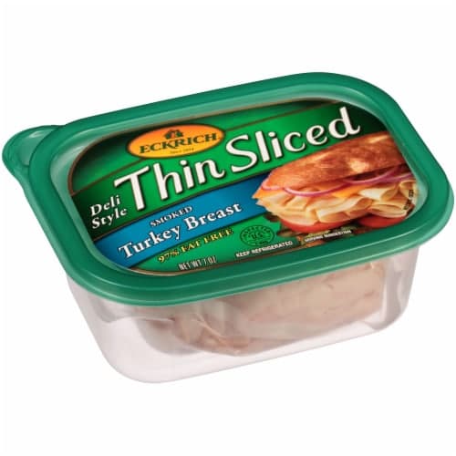 Eckrich Deli Style Thin Sliced Smoked Turkey Breast. Tub