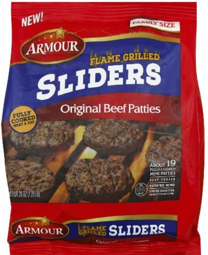 Armour Beef Patties, Flame Grilled, Original, Sliders