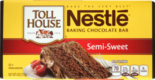 Toll House Baking Chocolate Bar, Semi-Sweet
