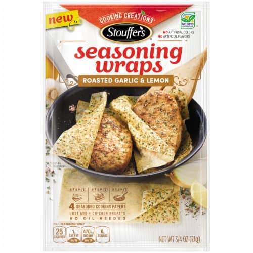 Stouffers Cooking Creations Seasoning Wraps, Roasted Garlic & Lemon