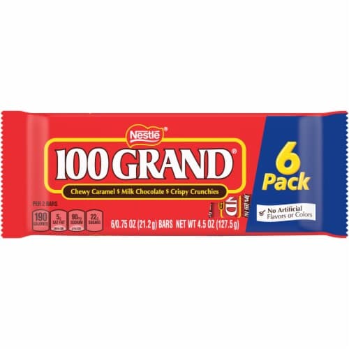 100 Grand Fun Size Candy Bars 6-. Wrappers
