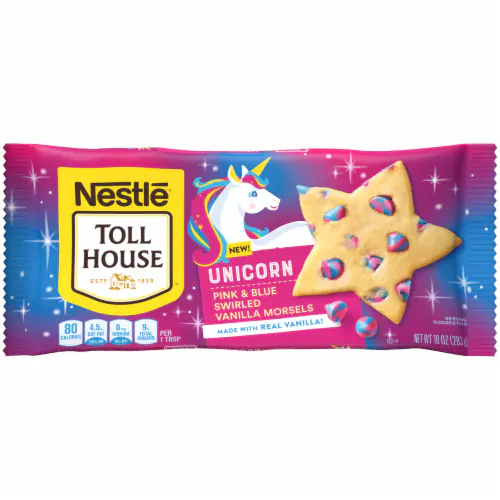 Nestle Toll House Morsel, Unicorn, Pink & Blue Swirled, Vanilla
