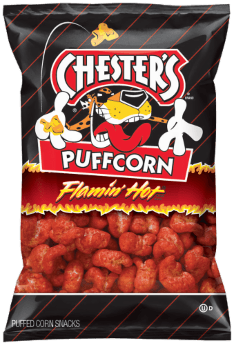 Chesters, Puffcorn, Flamin' Hot Flavor