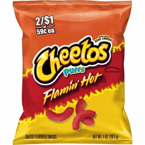 Cheetos Puffs Cheese Flavored Snacks Flamin' Hot