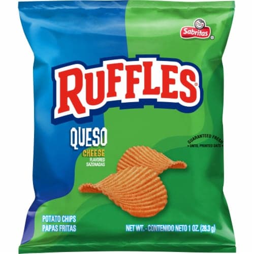 Ruffles Queso Potato Chips Plastic Bag