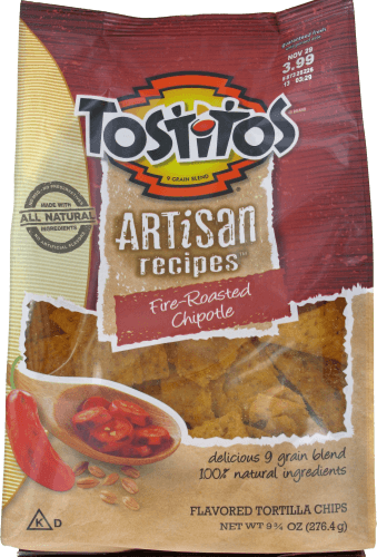 Tostitos Artisan Recipes Tortilla Chips, Fire-Roasted Chipotle