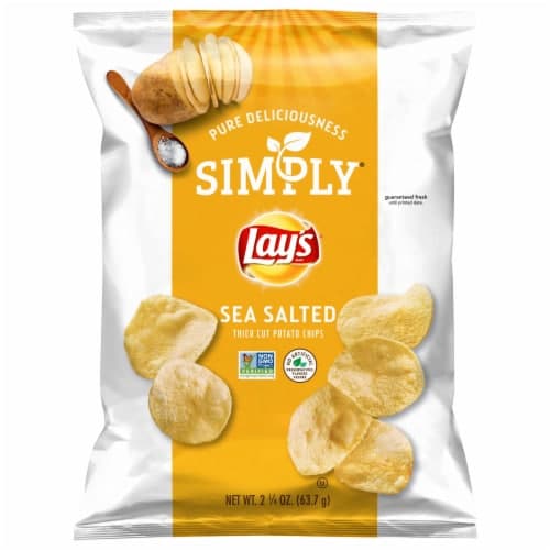 Lay'S Simply Sea Salted Thick Cut Non-Gmo Potato Chips Snacks