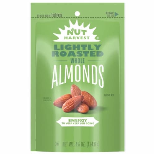 Nut Harvest Lightly Roasted Almonds Plastic Bag