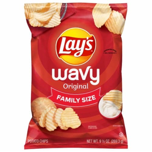 Lay'S Wavy Family Size Original Potato Chips