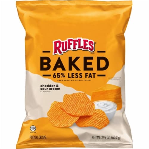 Ruffles Baked Potato Crisps, Cheddar & Sour Cream Flavored