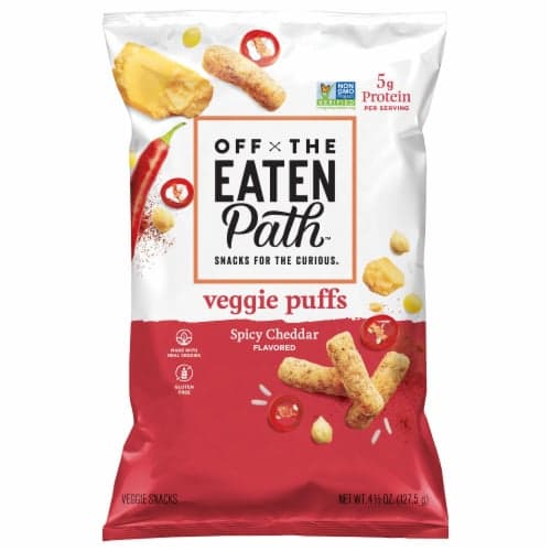 Off The Eaten Path Veggie Ouffs Spicy Cheddar