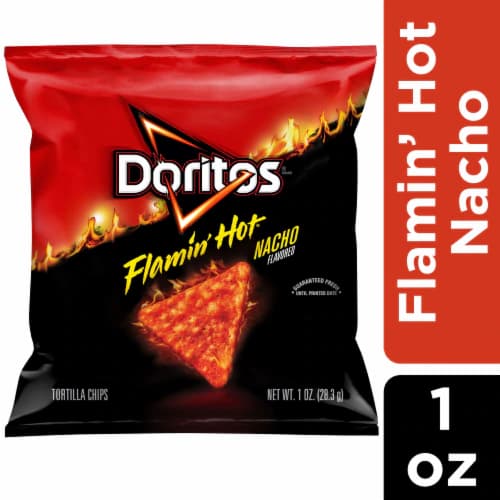 Doritos Flavored Tortilla Chips Flamin Hot Nacho Bag