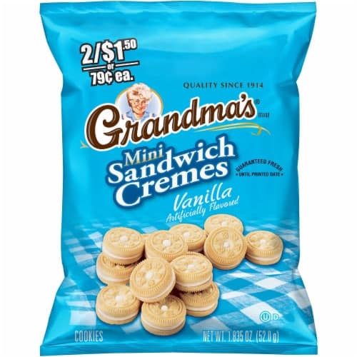 Grandma'S Mini Vanilla Sandwich Cremes Cookies