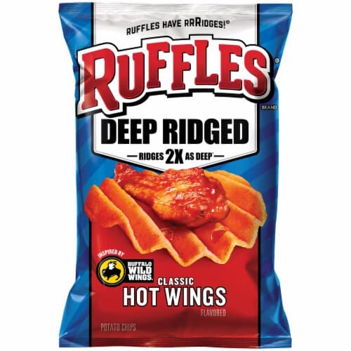 Ruffles Deep Ridges Classic Hot Wings Chips