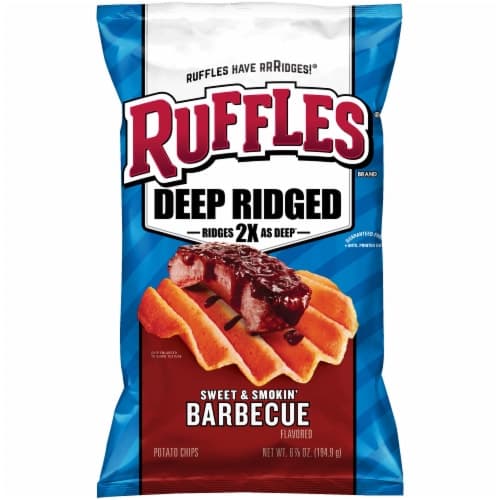 Ruffles Deep Ridges Sweet & Smokin' Barbeque Chips