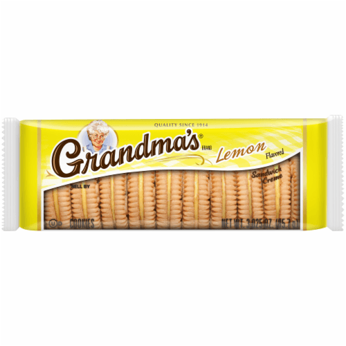 Grandmas Cookies, Sandwich Creme, Lemon Flavored