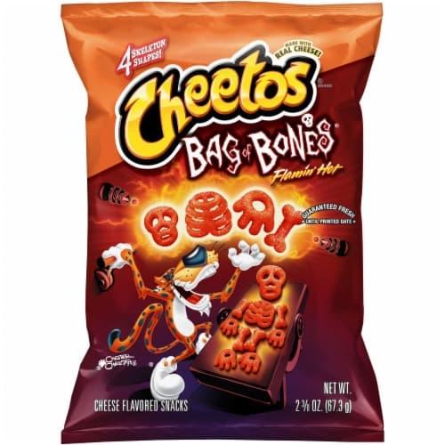 Cheetos Bag Of Bones Cheese Flavored Snacks Flamin Hot