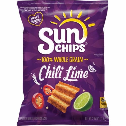 Sun Chips Whole Grain Snacks, Chili Lime Flavored