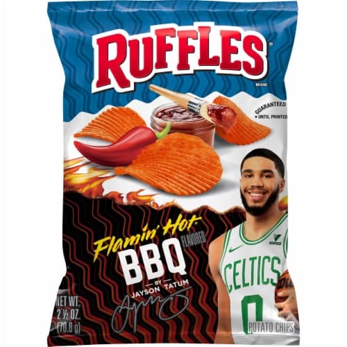 Ruffles Flamin' Hot Bbq Flavored Potato Chips By Jayson Tatum