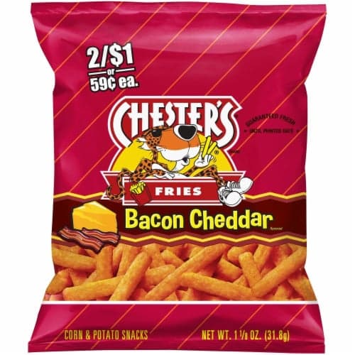 Chester'S Corn & Potato Snacks, Bacon Cheddar Flavored, Fries