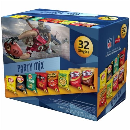 Frito Lay Snacks, Party Mix Variety Pack, 32 Single Bags