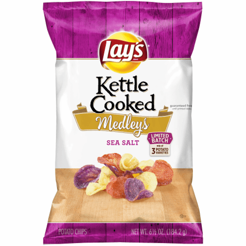 Lay'S Kettle Cooked Medleys Sea Salt Potato Chips