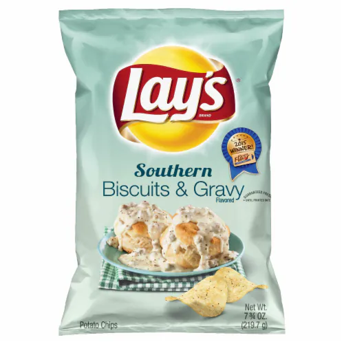 Lays Potato Chips, Southern Biscuits & Gravy Flavored