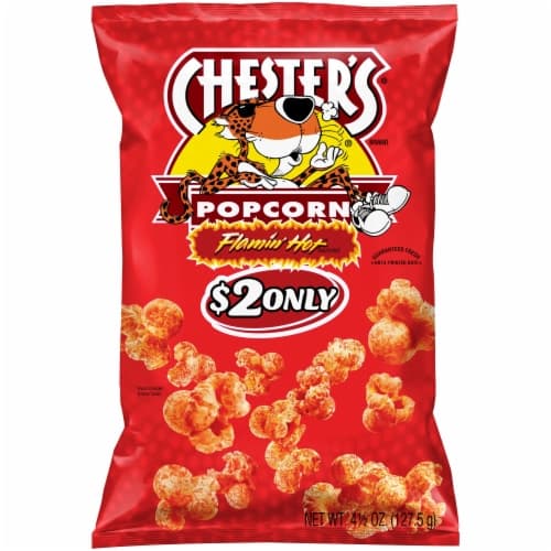 Chester'S Flamin' Hot Flavored Popcorn Bag