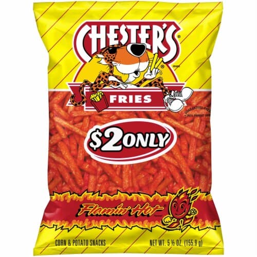 Chester'S Fries Corn & Potato Snacks Flamin' Hot