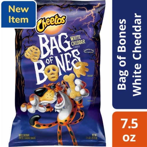 Cheetos Snacks Cheese Flavored Bag Of Bones White Cheddar