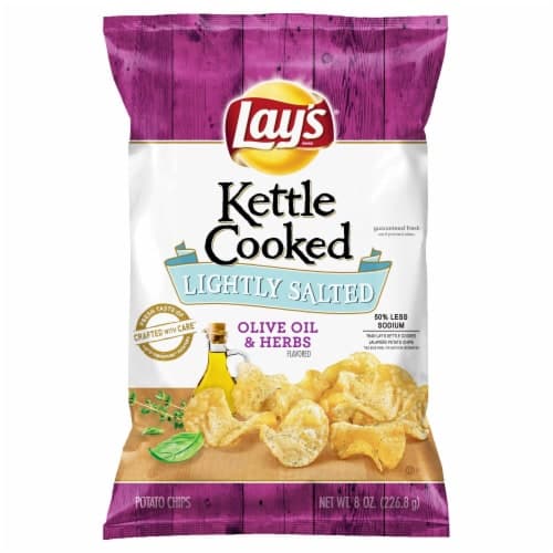 Lay'S Potato Chips, Olive Oil & Herbs Flavored, Lightly Salted