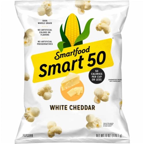 Smartfood Popcorn, White Cheddar, Smart