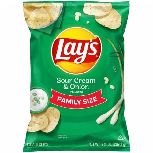 Lay'S Family Size Sour Cream & Onion Flavored Potato Chips