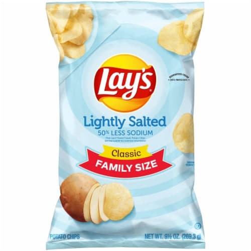 Lay'S Family Size Lightly Salted Classic Potato Chips
