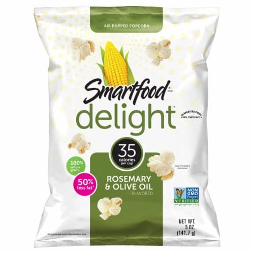 Smartfood Delight Popcorn, Air Popped, Rosemary & Olive Oil Flavored