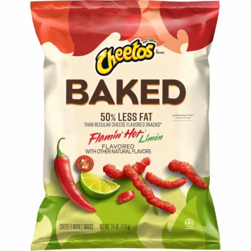 Cheetos Baked Cheese Flavored Snacks Flamin Hot Limon