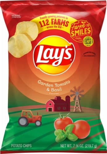 Lay'S Garden Tomato & Basil Potato Chips