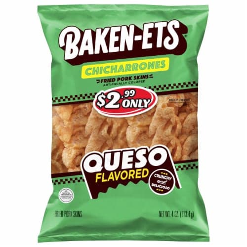 Baken-Ets Fired Pork Skins Queso