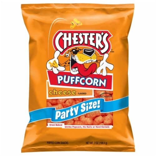 Chester'S Puffed Corn Cheese Flavored Snacks Family Size