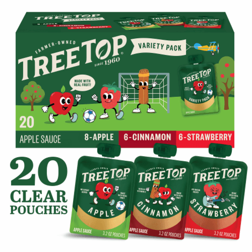 Tree Top Apple Strawberry Cinnamon Variety Pack Apple Sauce Pouch