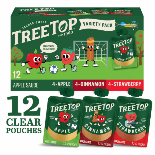 Tree Top Cin/Strawberry/Apple Variety Pack Apple Sauce Pouch