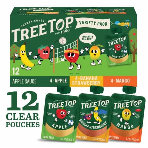 Tree Top Variety Pack Apple/Banana Strawberry/Mango Applesauce Pouch